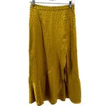 Urban Outfitters  Jackie Jaguar Jacquard Midi Skirt Satin Flowy Split Gold SP Photo 1