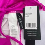 La Blanca Tankini Top Size 12 Island Goddess Over Shoulder Twist Orchid NWT Photo 3