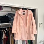 The North Face baby pink button down zip up hooded long rain coat jacket XL Photo 13