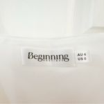 Beginning Boutique NEW Renaissance White Satin Maxi Dress Tie Front Closure sz 0 Photo 11