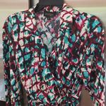 💕SALONI💕 Mari Wrap Dress ~ Amrita Watercolor US 2 Mini 100% Silk Charmeuse Photo 13