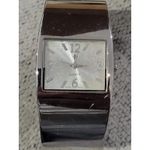 Cato  Silver Tone‎ Bangle Cuff Watch Rectangular Face Quartz Japan Movement Photo 2