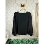 Akemi + Kin  Black Balloon Sleeve Top - Size - Large Photo 1