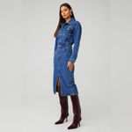 Favorite Daughter The City Denim Long Sleeve Midi Dress in Los Angeles size 25 Blue Photo 1