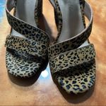 Madewell New  Tonia Calf Hair Leather Heel sandals size 6 animal print 90s Photo 6