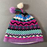 CB Sport Retro women’s Ski Beanie Hat wool knit with Pom Poms Pink Photo 0