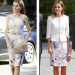 Hugo Boss  Floral Rose midi shirt dress ASO Queen Leticia size 10 US NO BELT Photo 2