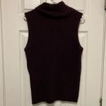 Hillard & Hanson  Purple Angora Blend Sleeveless Turtleneck Sweater Photo 5