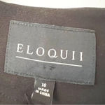 Eloquii Black Ponte Knit Open Front Blazer Size 16 Flare Sleeve Detail Work New Photo 3