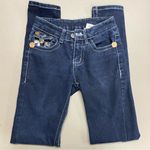 True Religion Jeans Dark Wash Skinny Denim Joey Sequin Logo Pockets Size 25 Photo 0