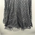 Lane Bryant Black Geometric Mesh Overlay Tulle Sleeveless Knee Length Dress 28 Photo 2