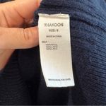 Thakoon 100% Wool Midnight Navy Blue Mini Sweater Dress Small Photo 5