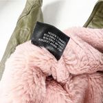 Samantha Sipos Faux Fur Biker Leather Jacket Green Pink Size Small S Photo 9