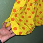 Vintage 70s Fritzi Yellow Polka Dot Dress with belt Dotted Swiss Size M Photo 3