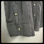 Banana Republic Dillon Shirt XL Black White Pinstripe Button Down Long Sleeve Photo 8