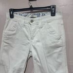 Levi's  Women's White Faux Flap Front Pocket Crop Jeans Size 4 Photo 1