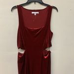 Fourteenth Place  Women Size Large Red Velvet Square Neck Cocktail Cutout Dress Photo 1
