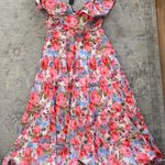 Beulah Women's Rita Floral Midi Dress *Tuckernuck Exclusive* sz S Ruffle Pleated Photo 1