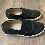 Steve Madden Zaander sneakers size 5M black flocked leather slip on Photo 0