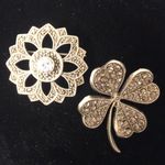 Vintage Pave Silvery Brooches Silver Photo 0