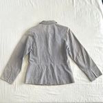 Boston Harbour Lined Blue Gray Button Front Genuine Leather Jacket Sz M Indie Size M Photo 6