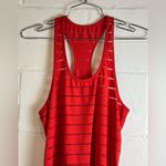 Zyia Active Woman’s Red Preppy Workout Running Striped Comfy Tank Top Size Small Photo 1