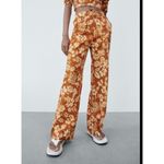 ZARA Linen Palazzo Pants XSMALL ORANGE burnt Bohemian Photo 1