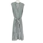 Vince Textured Sleeveless Popover Dress Mint Seafoam Green Size L Photo 8