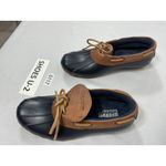 Sperry Womans Topsider Short Lace Up Boots 8 Blue Tan Waterproof Photo 2