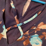 Altar'd State Altar’d State‎ navy blue flower dress Woman’s size L large Lined Summer short Photo 6