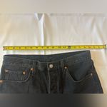 Levi's  Premium Shorts Womens Black Denim Cut Off Pockets Flat Front Button Fly Photo 4