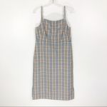 COS  Checkered MIDI Dress Straight Neck Size 8 Photo 1