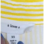 A loves A  Pinstripe Print Collar 3/4 Cuff Sleeve Tiered Midi Shirt Dress XS. Photo 5