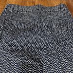Chico's  Womens Navy Blue White Polka Dot High Waist Capri Ankle Pants 6 Small Photo 2