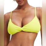Good American New Always Fits Twist Bikini Top Electric yellow001 size 5X Photo 0