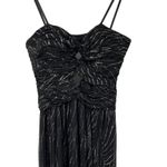 Adrianna Papell Vintage Hailey Logan by Black Silver Glitter Chest Cutout Forma Photo 3