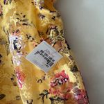 Almost Famous NEW!  Yellow Floral Lace Ruffle Sleeveless Blouse Photo 3