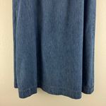 Lands' End Vintage 90s Dark Wash Denim Jean Western Prairie Ranch Midi Skirt Photo 8