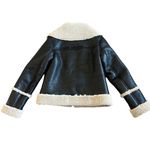 Mother The Boxy Zip Moto Jacket Leader of the Pack Vegan Leather Size Small Black Photo 7