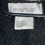 Avenue  OSFM WOMENS BLACK GOLD METALLIC THREADS OPEN FRONT WRAP FRINGE BOTTOM EUC Photo 4