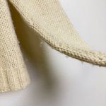 Ralph Lauren Vtg  Alpaca Wool Cardigan Sweater Womens Medium Cream Leather Buckle Photo 5