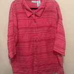 White Stag  Coral Button Down Shirt‎ Top Women's Sz 22w/24w Photo 0