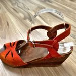MAGUBA SWEDEN | Rio Dark Orange Clogs Wood Heel Suede Upper | Size 40 9 9.5 Brown Photo 1