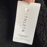 Athleta NWT Black Cozy Sherpa Snap Sweatshirt, size small Photo 5