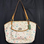 Coach  Chelsea Leah Tote Zip Bag C1077-F15140 Multicolor Signature “C” Handbag Photo 0