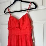 City Vibes Coral Tiered Ruffle Dress Size Small NWT Pink Photo 3
