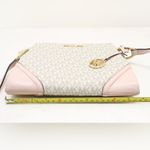 Michael Kors  Nicole Monogram Power Blush  Crossbody Triple Compartment Purse NWT Photo 10