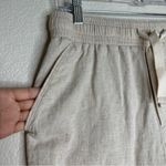 ZARA NWOT  Linen Blend Cream Pull On Pants Photo 2