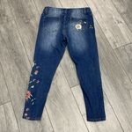 Sandpiper Embroidered Floral Appliqué Stretchy Jeans Size 8 Blue Photo 5