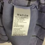 Urban Outfitters Amanda Linen Mini Dress XS Purple Plaid Check Belted Wrap Photo 5